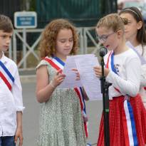 Inauguration de l'exposition sur les inégalités filles/garçons par les enfants du CME