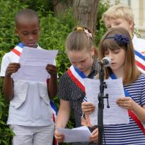 Inauguration de l'exposition sur les inégalités filles/garçons par les enfants du CME