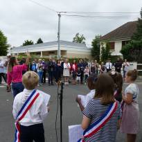 Inauguration de l'exposition sur les inégalités filles/garçons par les enfants du CME