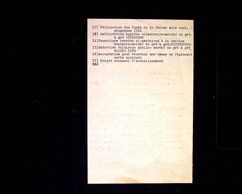 Comptes rendus de séances du Conseil municipal de 1951 à 1960