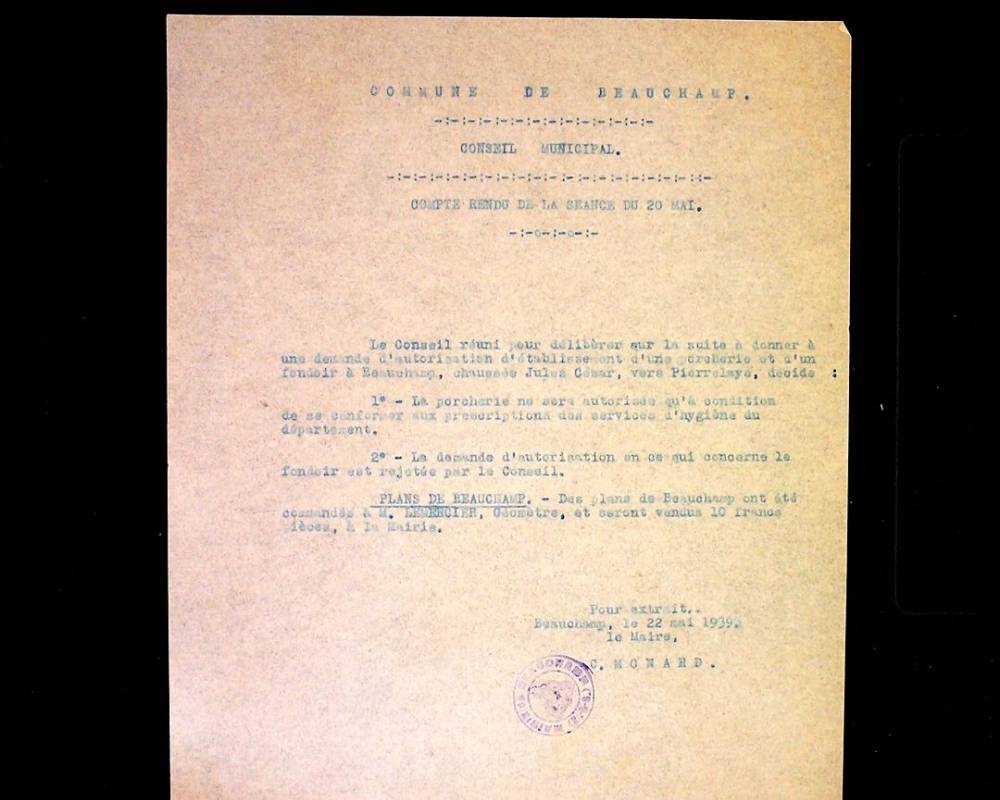 Comptes rendus de réunions du Conseil municipal de 1946 à 1948